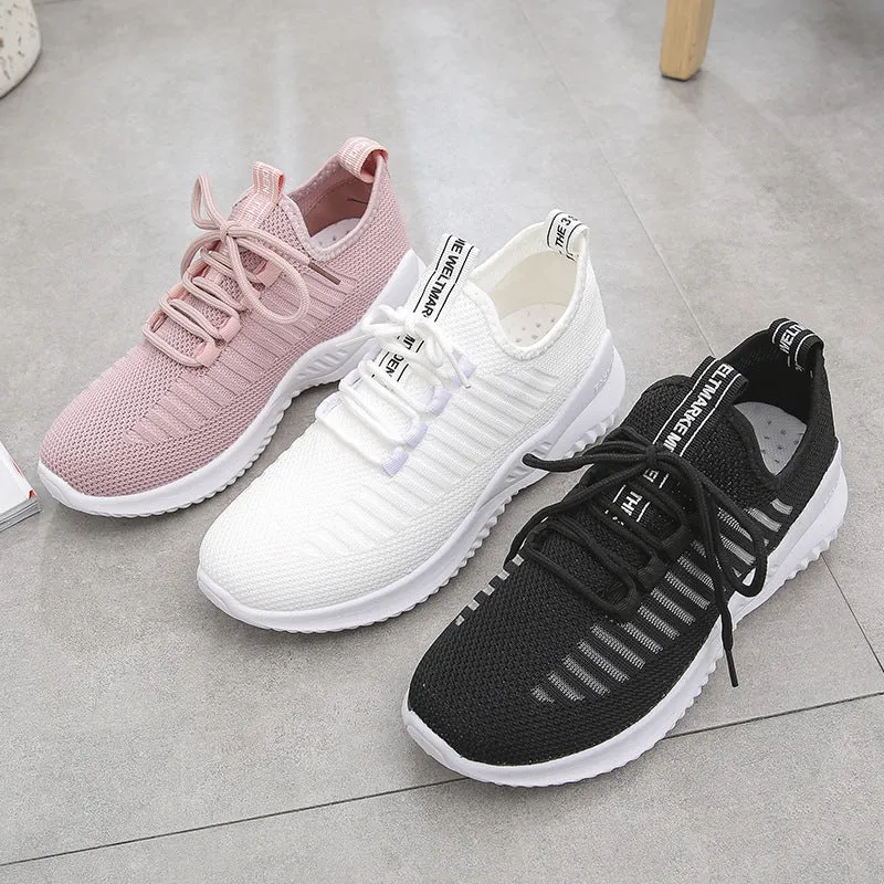 Mesh Microfiber Lightweight Cross Strap Sneakers