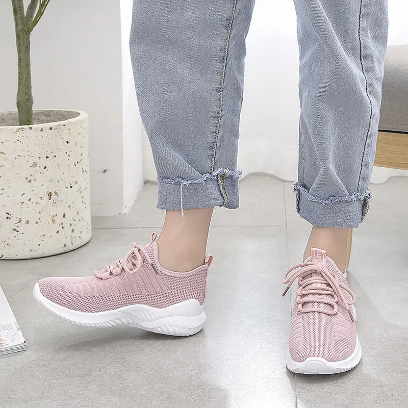 Mesh Microfiber Lightweight Cross Strap Sneakers