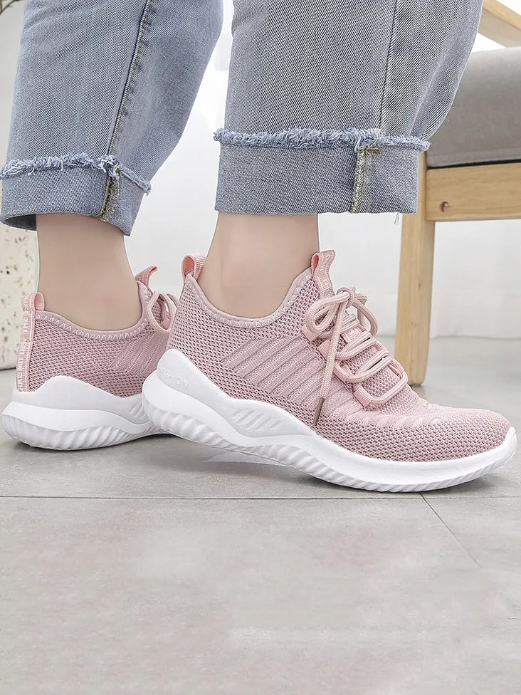 Mesh Microfiber Lightweight Cross Strap Sneakers