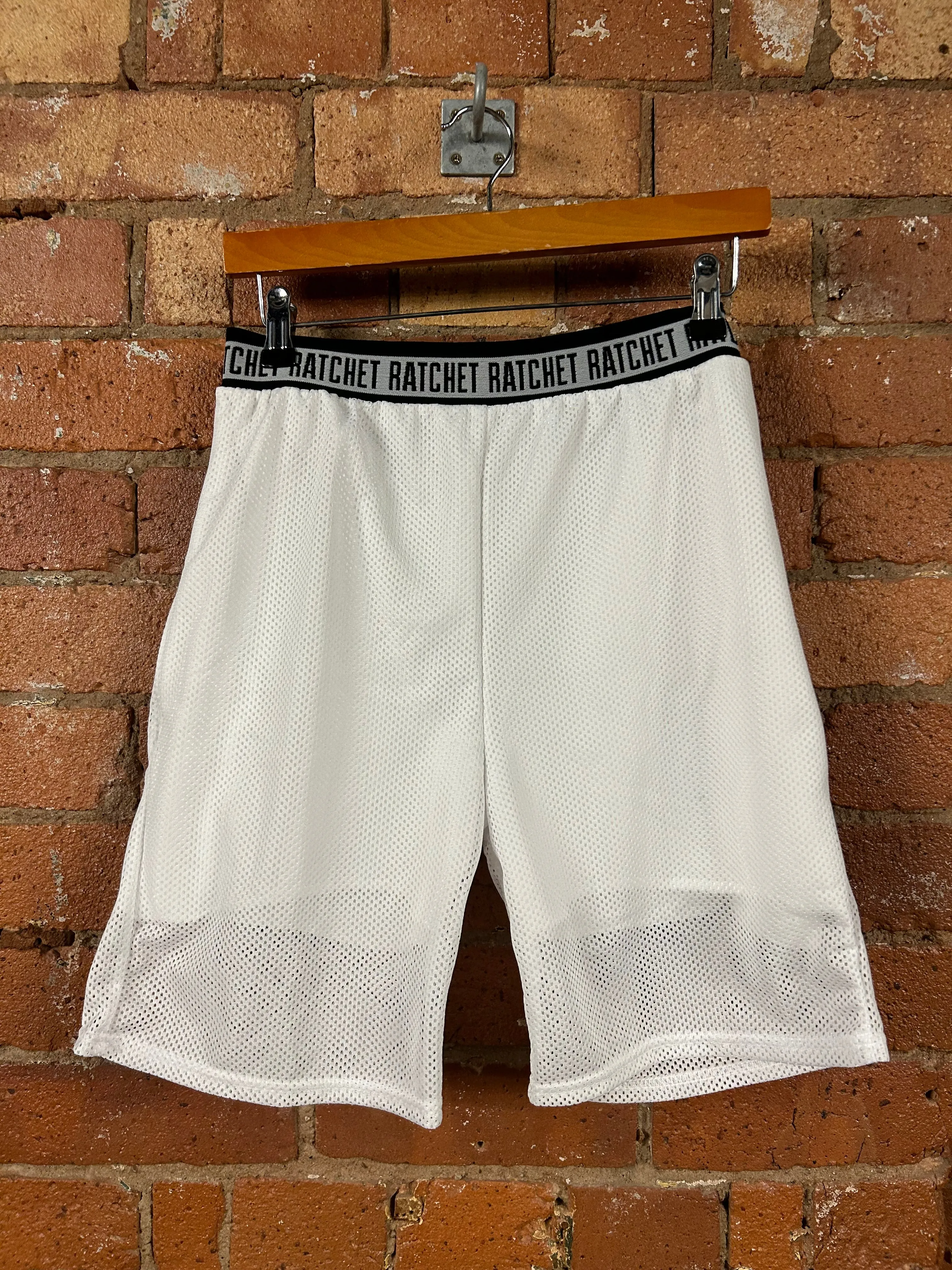 Mesh Shorts White