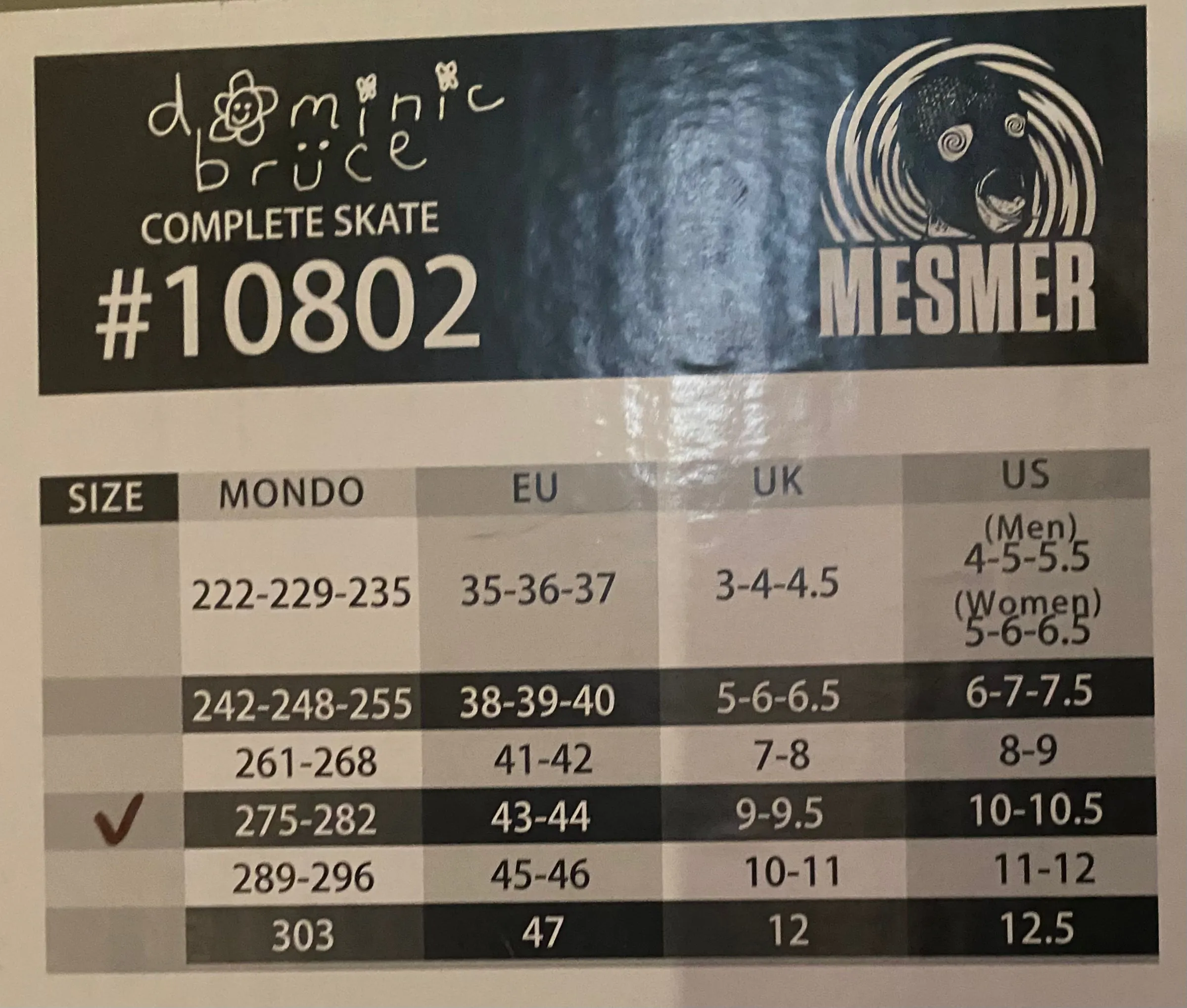 MESMER SKATES  - DOMINIC BRUCE PRO MODEL THRONE