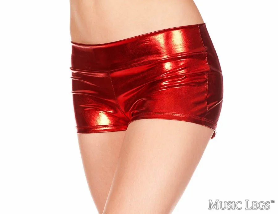 Metallic Shorts - Red