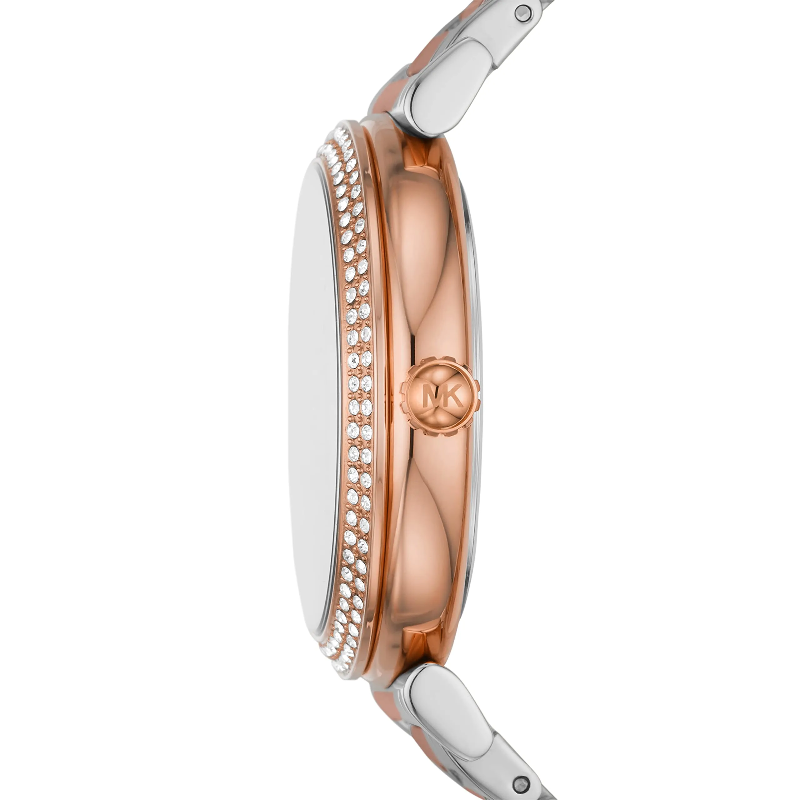 Michael Kors Women's Abbey Quartz Watch with Stainless Steel Strap, Two-Tone, 16 (Model: MK4616)