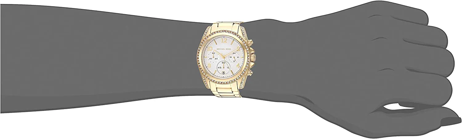 Michael Kors Women's Blair Quartz Watch with Stainless Steel Strap, Gold, 20 (Model: MK6762)