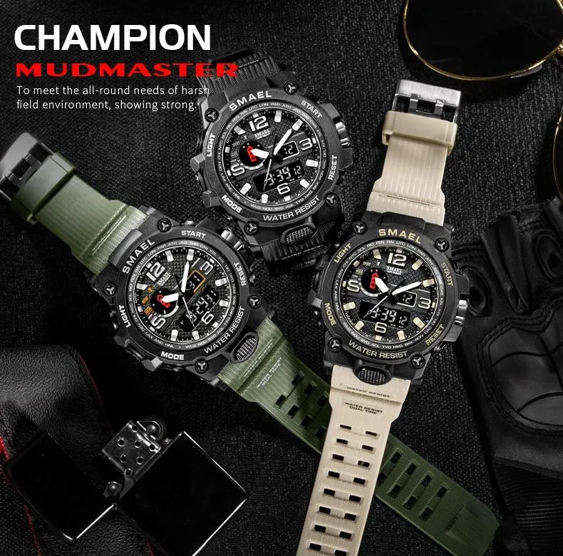 Military 50m Waterproof Sports Digital Watch