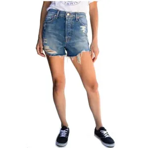 Modern American Womens High Rise Distressed Button Fly Jean Shorts Sz 29 NWT