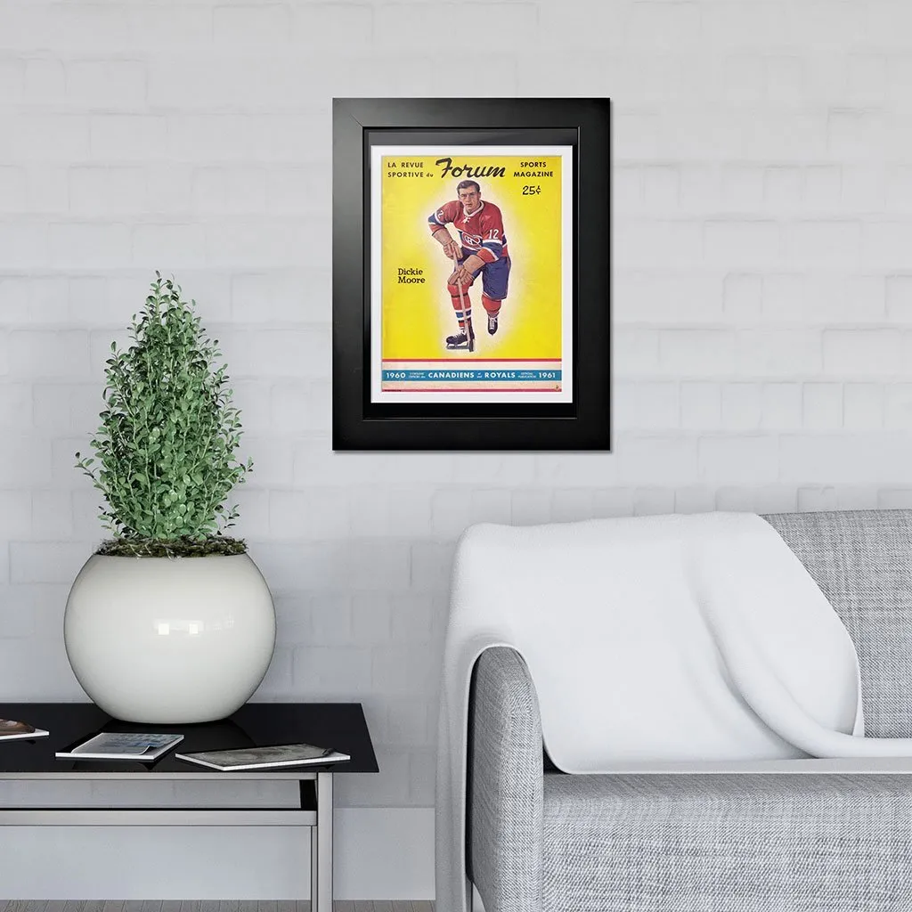 Montreal Canadiens Program Cover - Forum Sports Magazine Dickie Moore 1960
