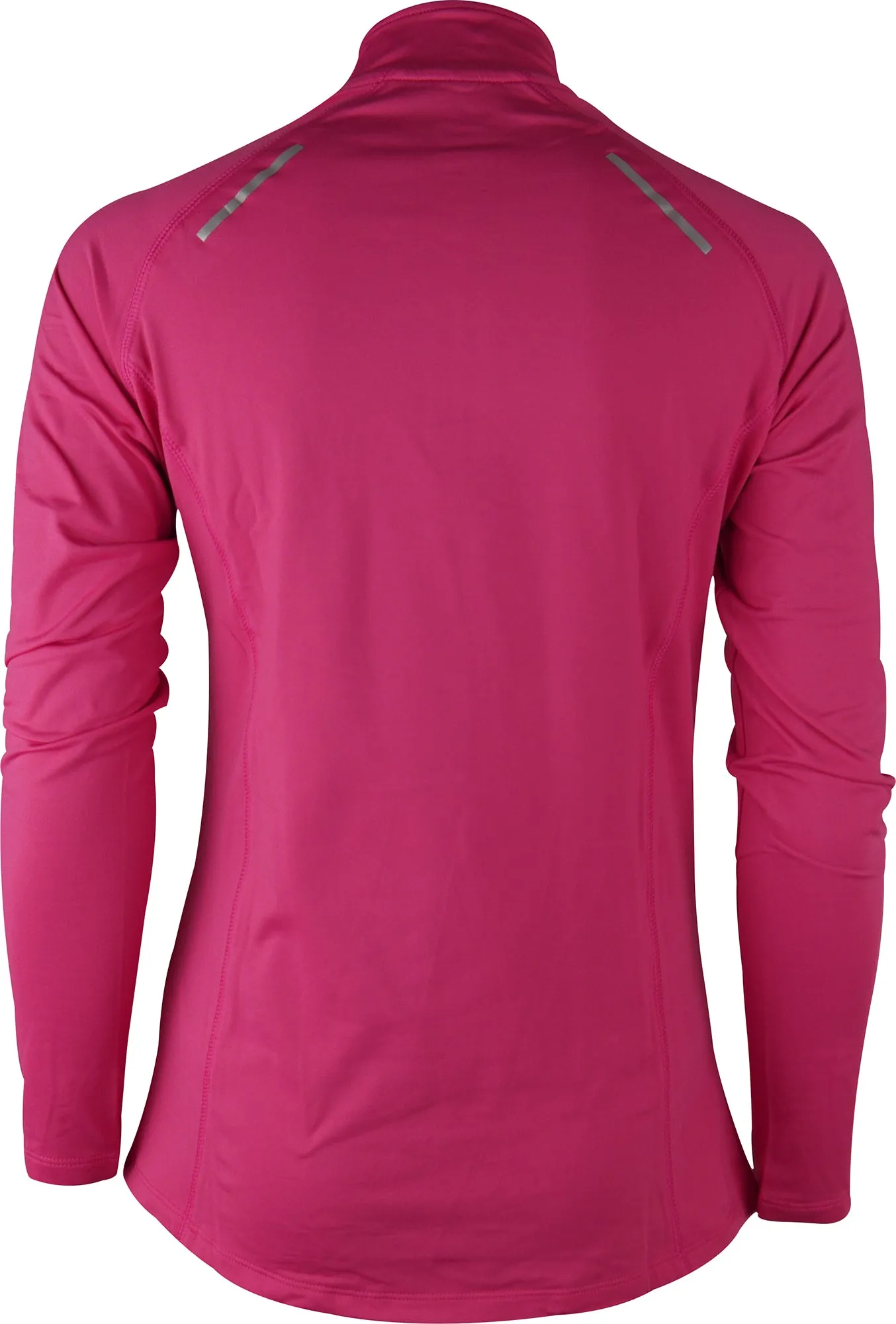 More Mile Vivid Half Zip Long Sleeve Womens Running Top - Pink