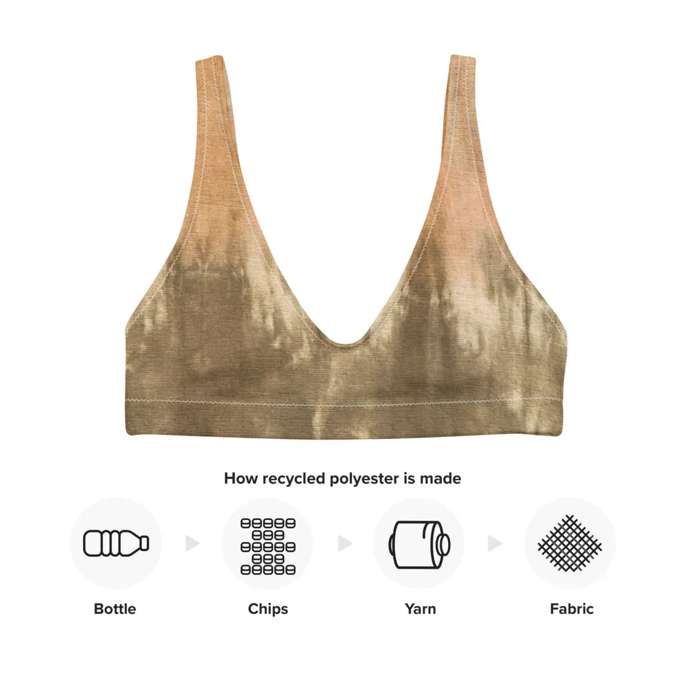Moss and Sand Tie Dye Sports Bralette
