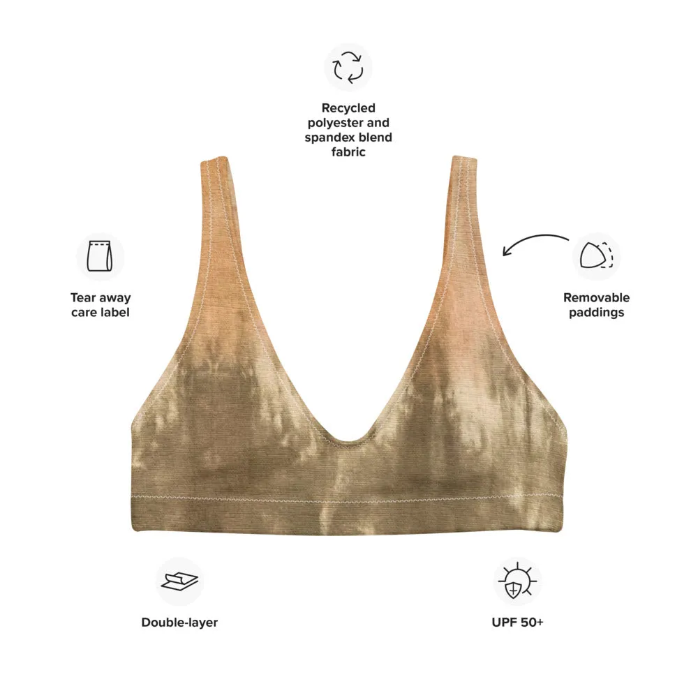 Moss and Sand Tie Dye Sports Bralette
