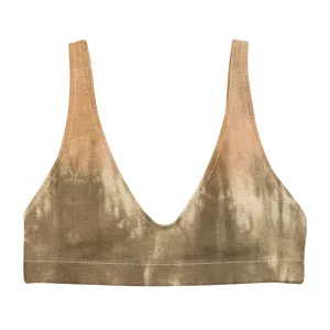 Moss and Sand Tie Dye Sports Bralette