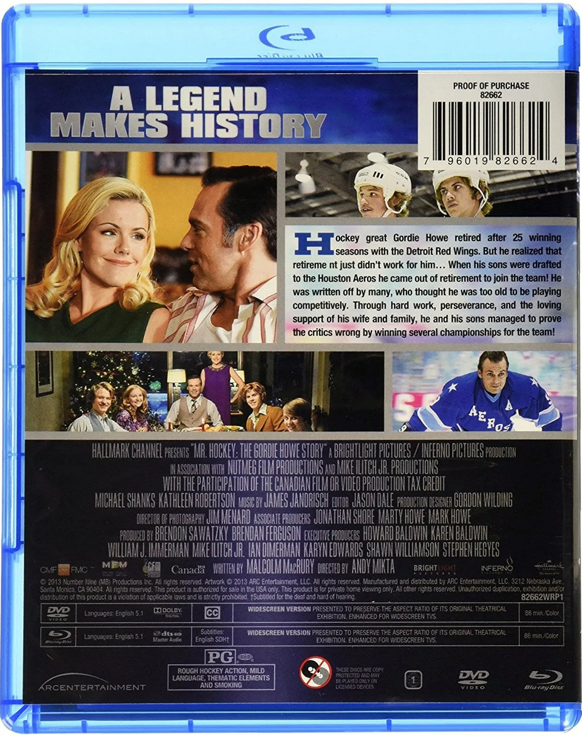 Mr. Hockey - The Gordie Howe Story Blu-ray   DVD   Digital Copy (Free Shipping)
