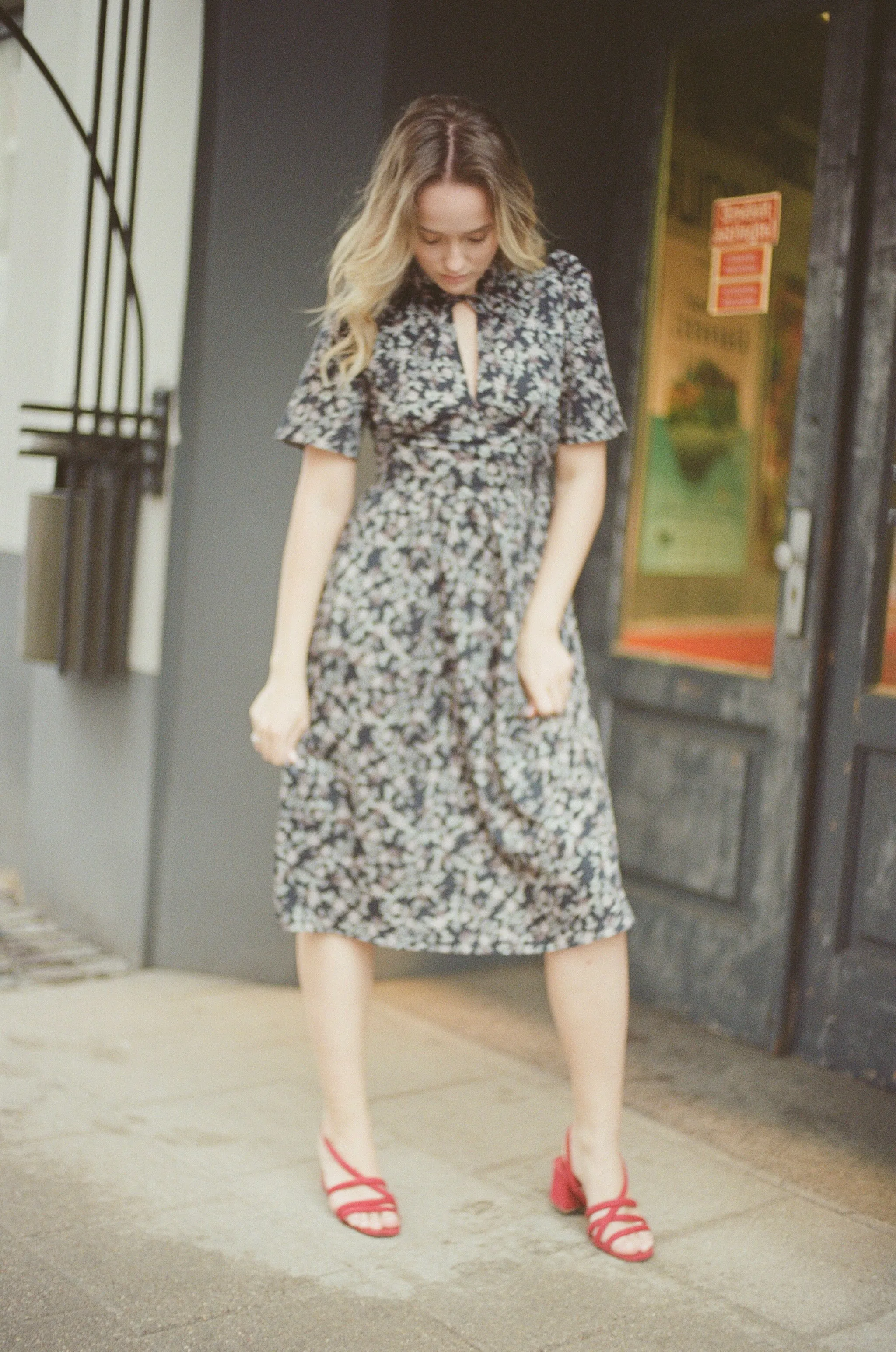 Naomi High Neck Dress / Lightweight Cotton