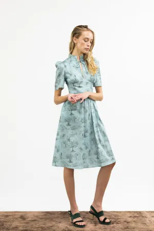 Naomi High Neck Dress / Lightweight Cotton