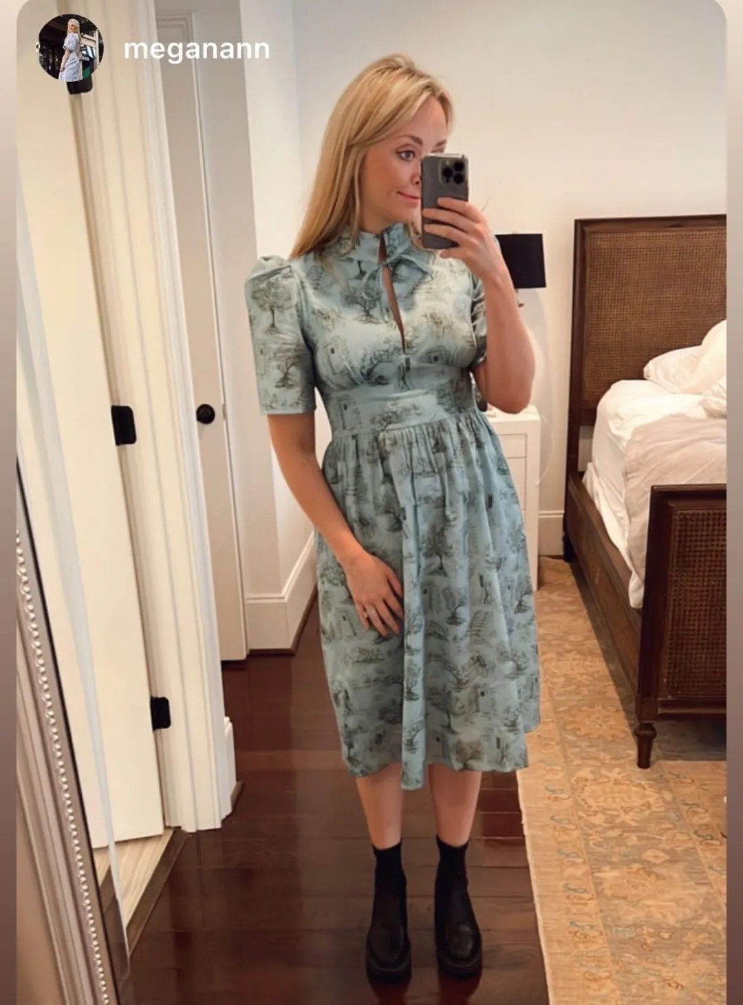 Naomi High Neck Dress / Lightweight Cotton