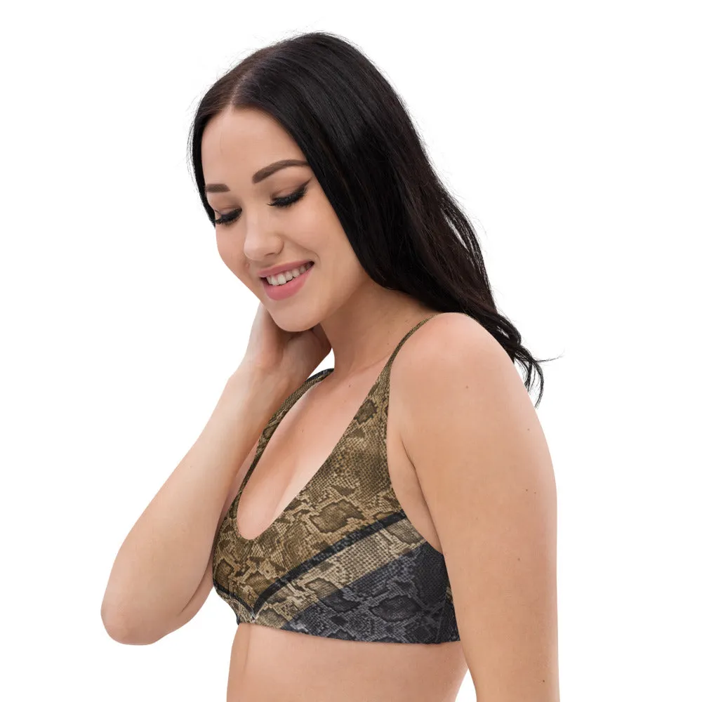 Nature Snakeskin Sports Bralette