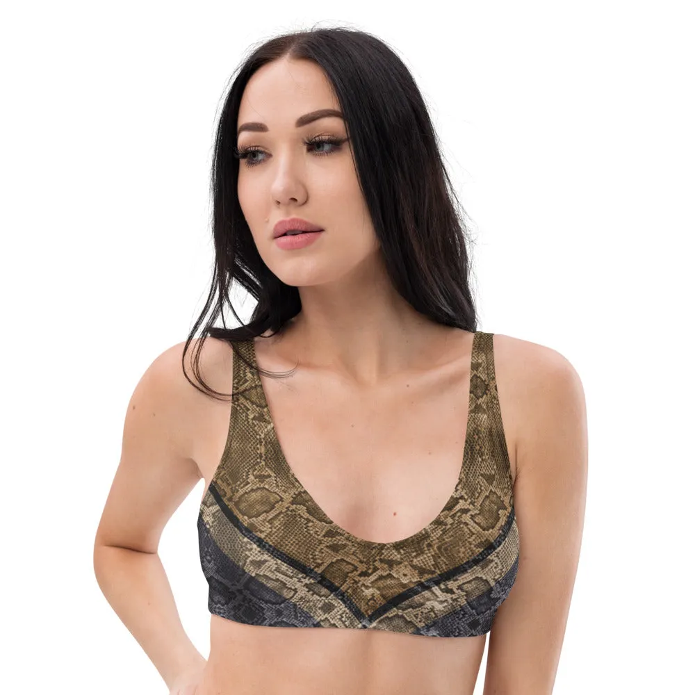 Nature Snakeskin Sports Bralette