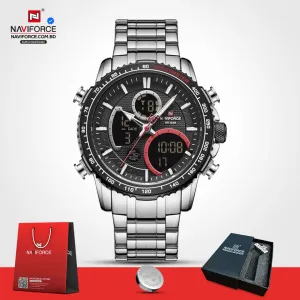 Naviforce 9182 CH - Silver Black