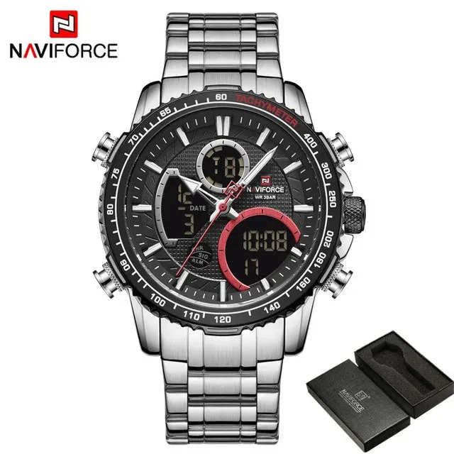 Naviforce 9182 CH - Silver Black