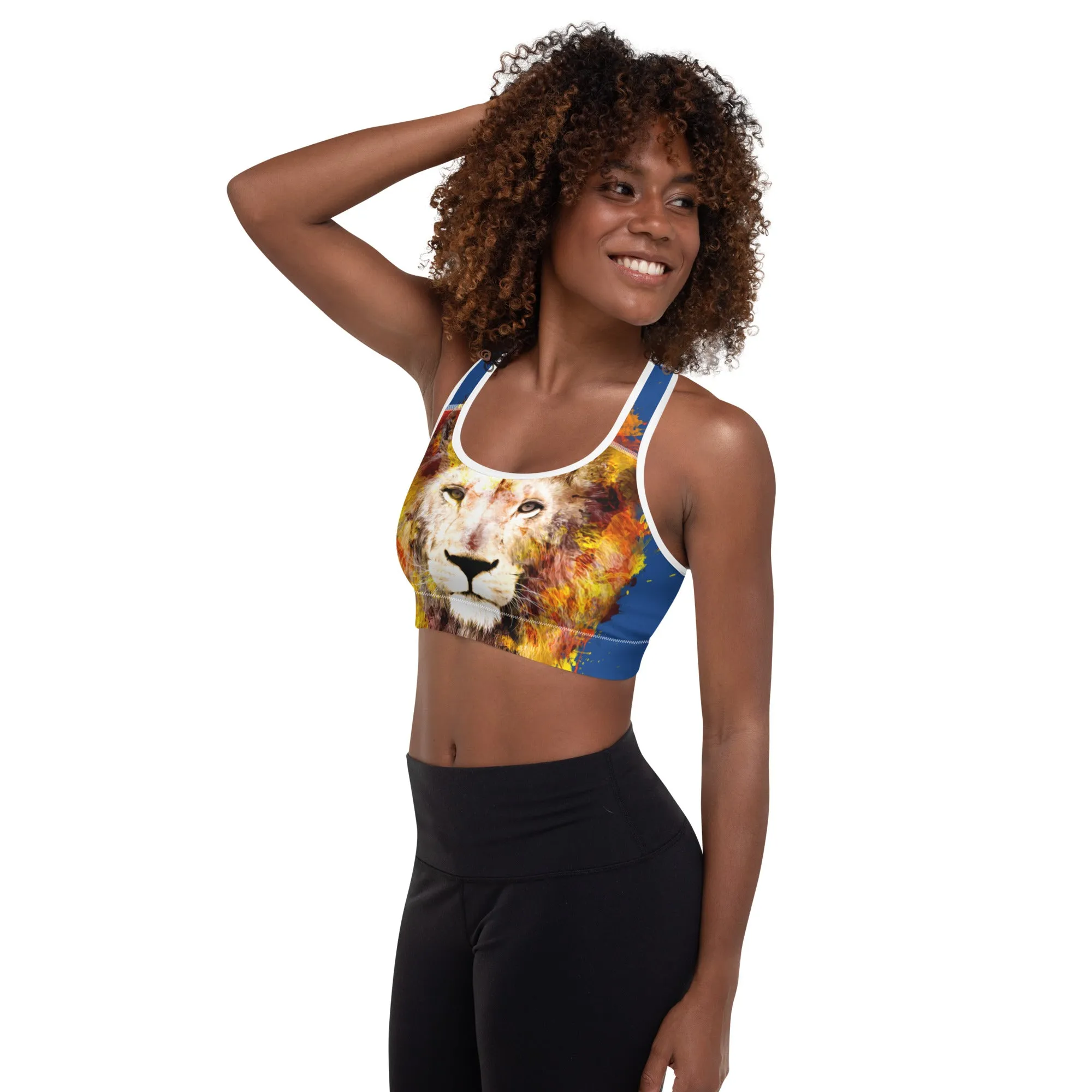 Navy/Lion Sports Bra