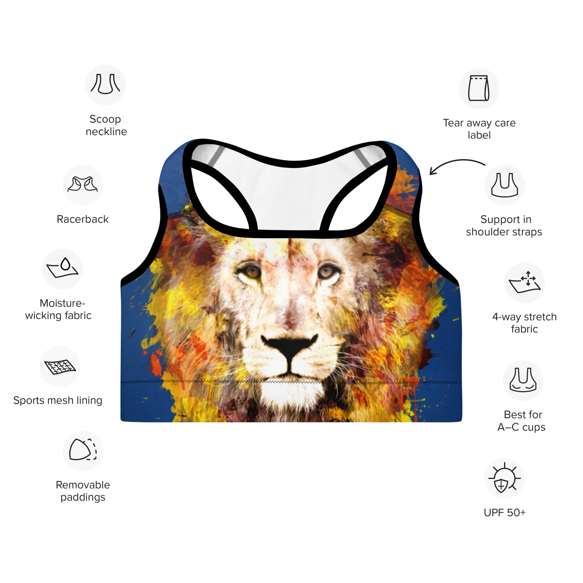 Navy/Lion Sports Bra
