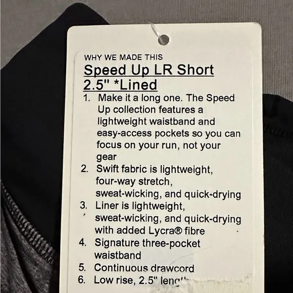 *NEW* Lululemon Speed Shorts LR 10