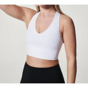 NEW SPANX longline med impact sports bra in white