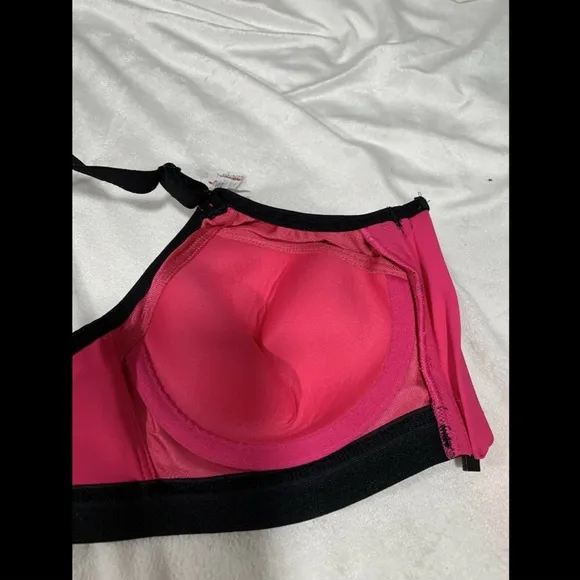 NEW Wacaol Zip Front Underwire Sports Bra‎ 30D Pink