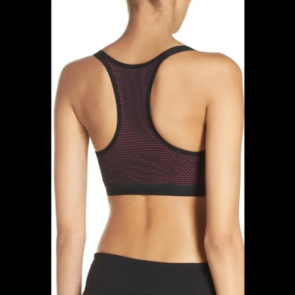 NEW Wacaol Zip Front Underwire Sports Bra‎ 30D Pink