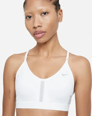 New with tags! Highly Rated NIKE Dri-FIT Indy Women's Light-Support Padded V-Neck Sports Bra in white/fog grey, Sz XXL, Retails $49 