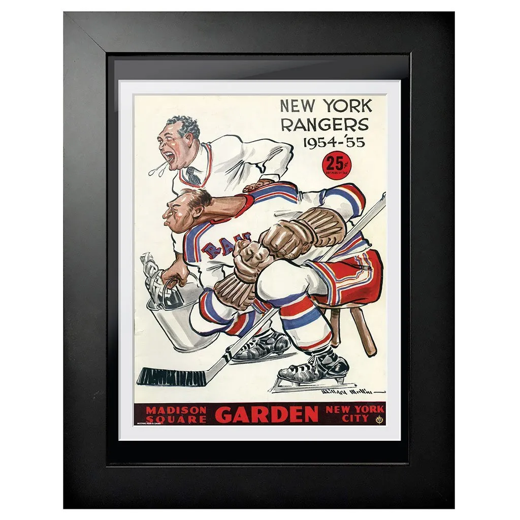 New York Rangers Program Cover - Madison Square Garden on Ice Cartoon