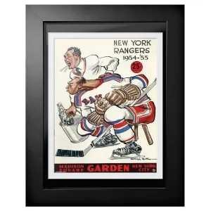 New York Rangers Program Cover - Madison Square Garden on Ice Cartoon