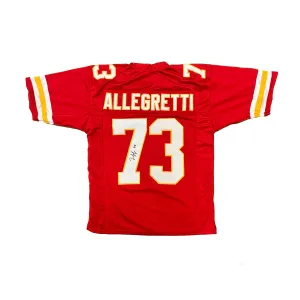 Nick Allegretti Signed Custom Red Football Jersey