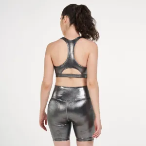 Nike Icon Clash Shimmer Metallic Sports Bra and Biker Short Set 2020-Small EUC