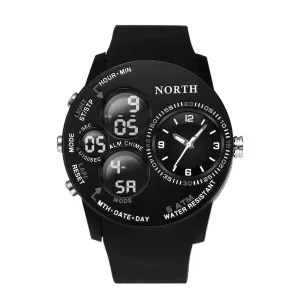 NORTH Waterproof Womens Rubber Band Digital Military Sport Watch