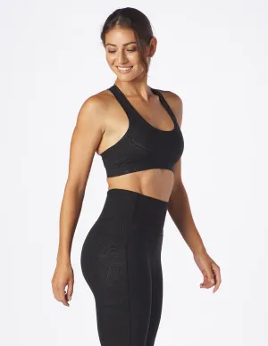 Notch Bra: Black Swirl Gloss