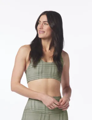 Notch Bra: Fern Speckle Plaid