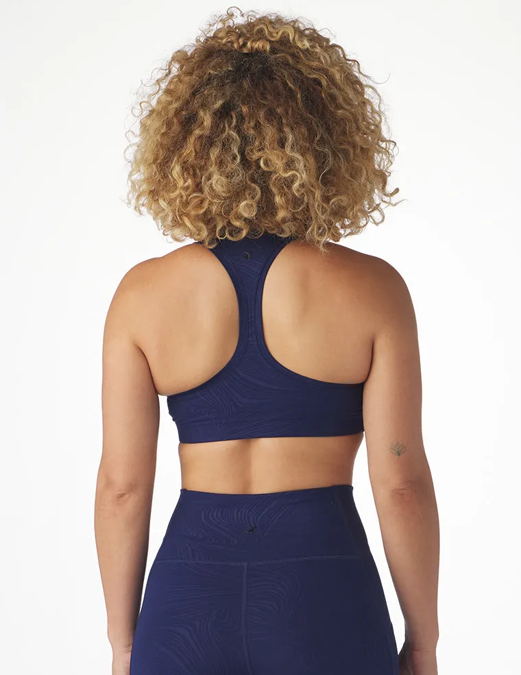 Notch Bra: Indigo Swirl Gloss
