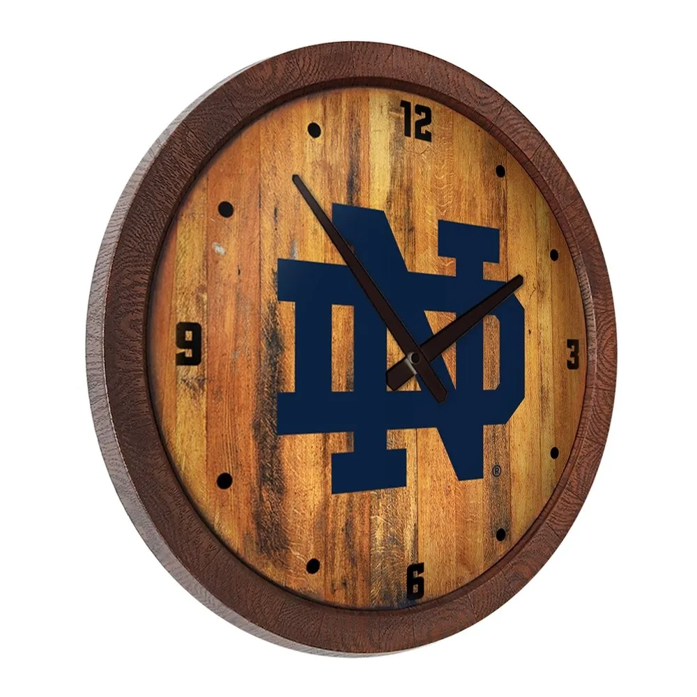 Notre Dame Fighting Irish: "Faux" Barrel Top Clock