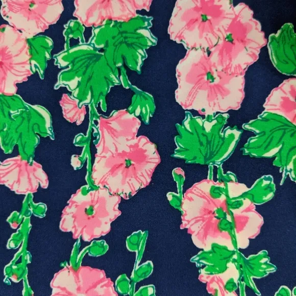 NWT! Lilly Pulitzer Darci Knit Shorts Oyster Bay Navy De Vine Size 6
