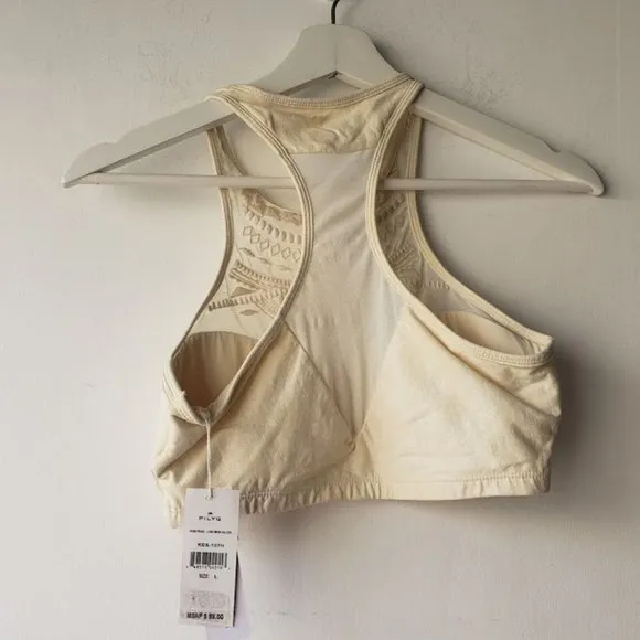 NWT PILYQ Luna Mesh Halter Pearl