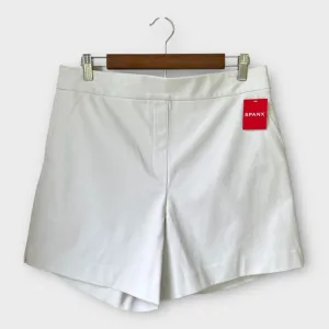 NWT Spanx On-The-Go 6&quot; Shorts in White with Ultimate Opacity, size L