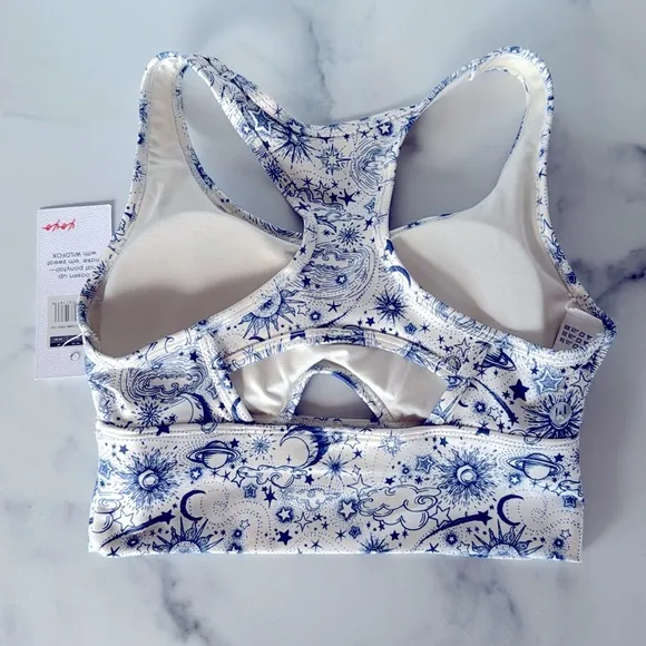 NWT Wildfox Birch &amp; Colbalt Cosmic Sense Sports Bra