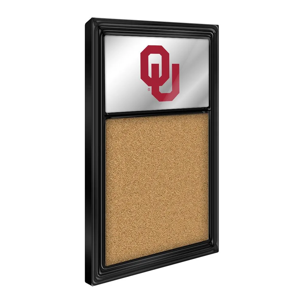 Oklahoma Sooners: Mirrored Cork Note Board