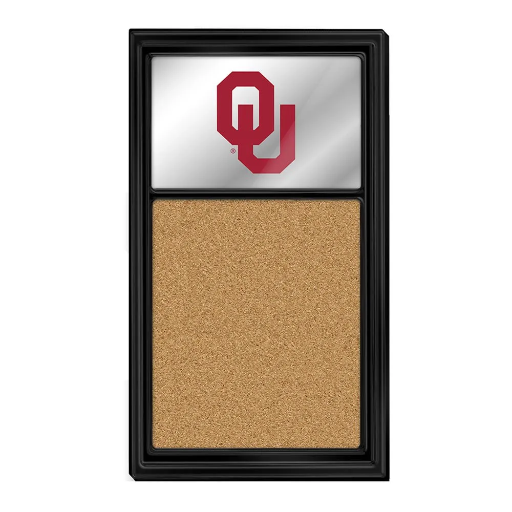 Oklahoma Sooners: Mirrored Cork Note Board