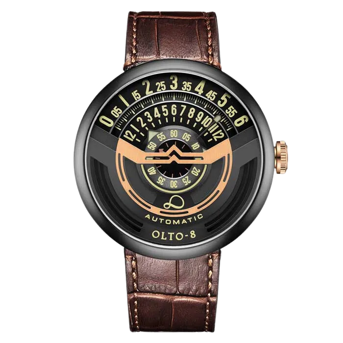 OLTO-8 INFINITY-I RPM-Style Automatic Watch Gold-Black
