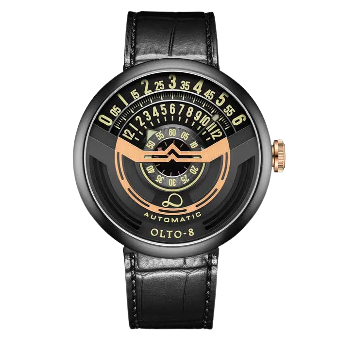 OLTO-8 INFINITY-I RPM-Style Automatic Watch Gold-Black