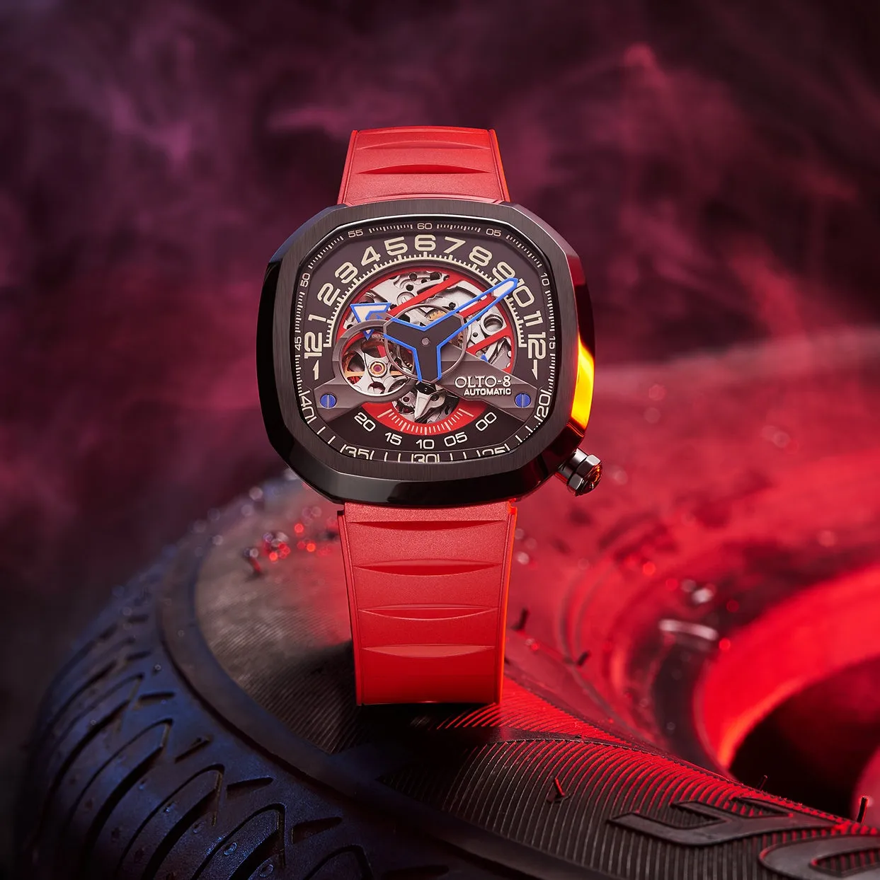OLTO-8 INFINITY-II RPM-Style Automatic Watch Black
