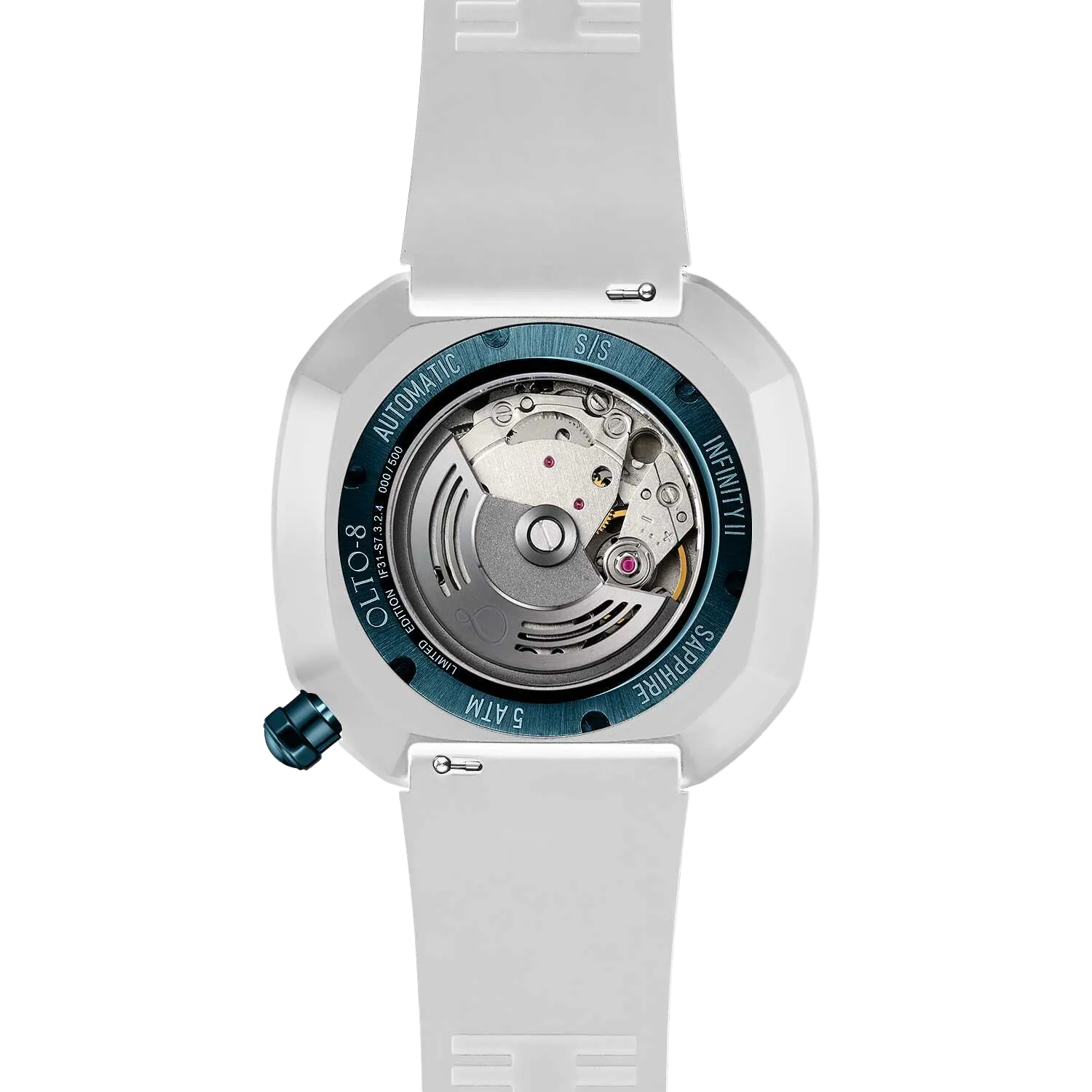 OLTO-8 INFINITY II RPM-Style Automatic Watch White
