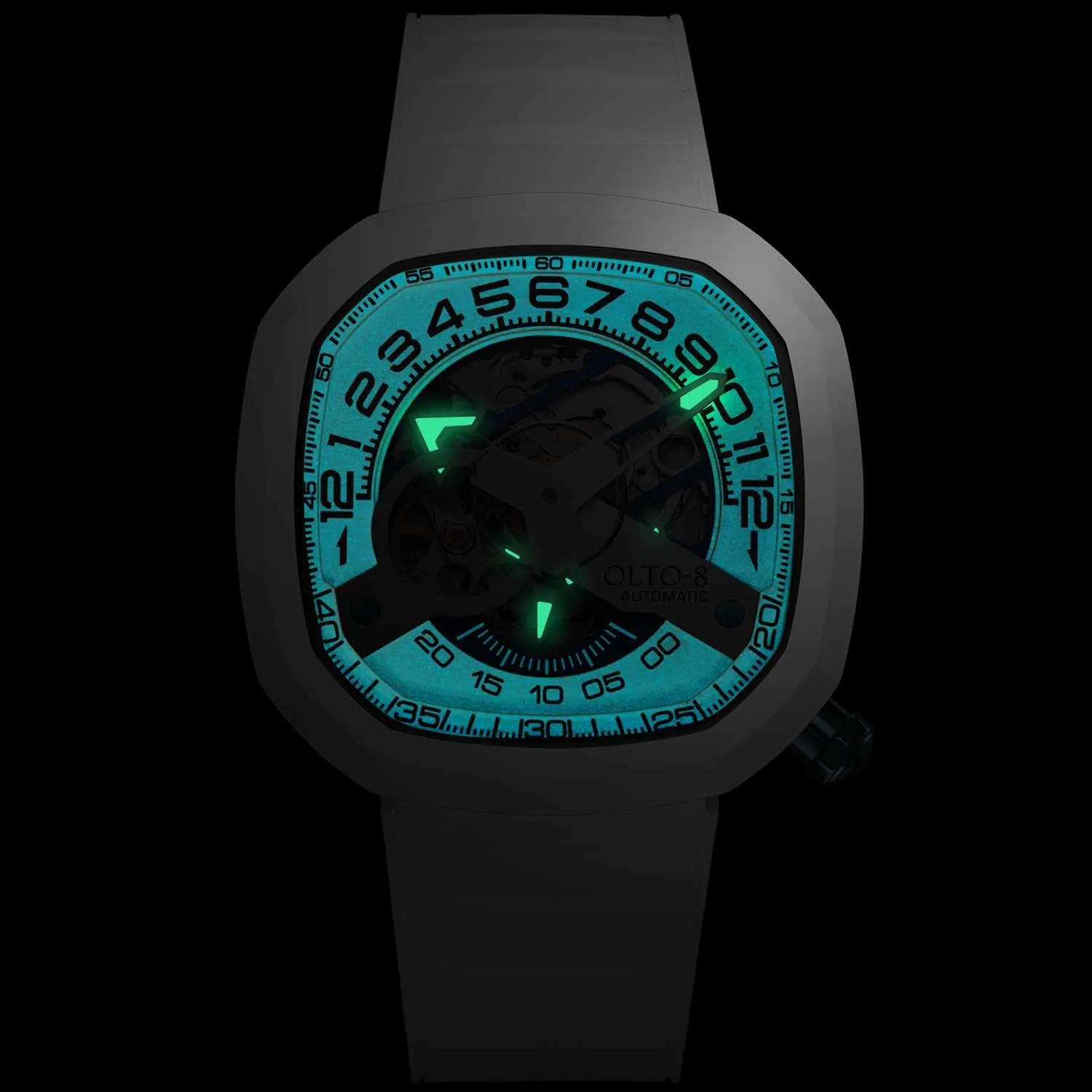 OLTO-8 INFINITY II RPM-Style Automatic Watch White